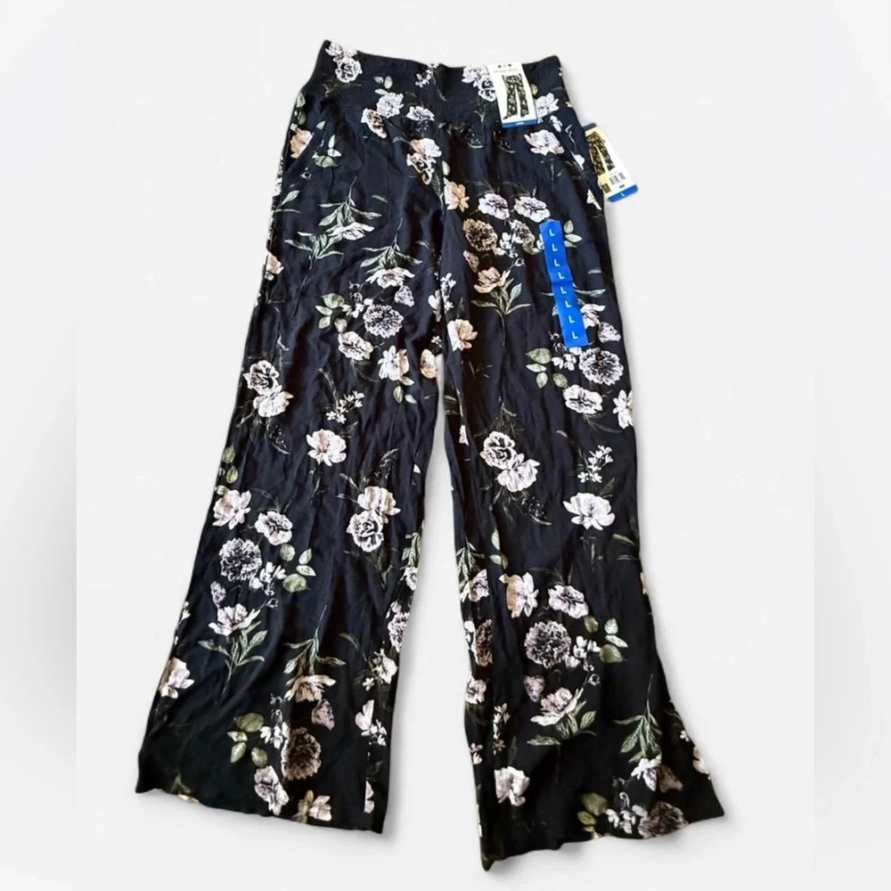 Floral Wide Leg Pants - Picture 1 of 4